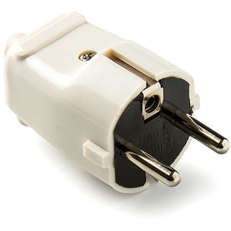 Clavija enchufe PVC DUOLEC aérea. Color blanco - talla