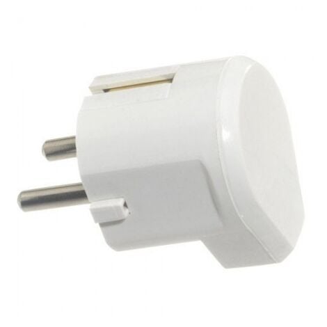 Clavija / enchufe salida lateral 16 a. 250 v. blanca