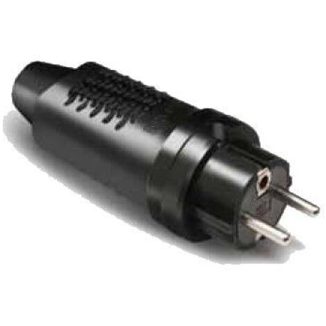 Clavija Famatel 1107 TT Goma negro IP44 16A/250V