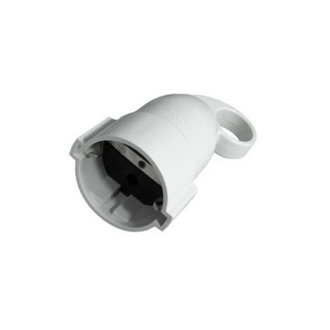 Clavija Hembra Aerea Schuko A Dedo Blanca 16a/250vac Dh 36.040/d/b