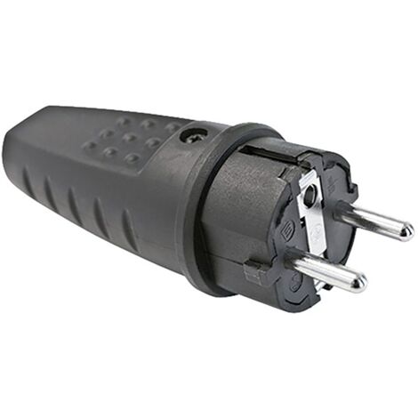 CLAVIJA IND GOMA-PVC TT 16A IP44 NEG - 4,8 MM