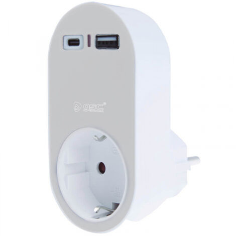 Clavija ladron 2 tomas 1xusb 1xtipo c 3680w 3,4a 103000031/18 gsc