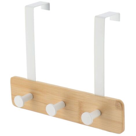 Clavija metálica de bambú con 3 ganchos - bambú blanco - Tendance