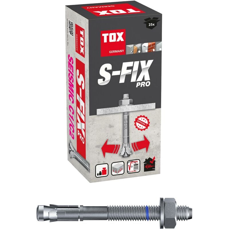 TOX - Anclaje para perno S-Fix Pro M12x150/54 mm
