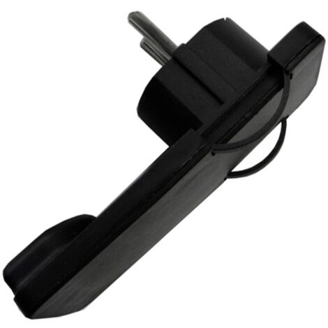 CLAVIJA SCHUKO EXTRAPLANA 10/16A T/TL 4,8mm NEGRA (RETRACTILADO)