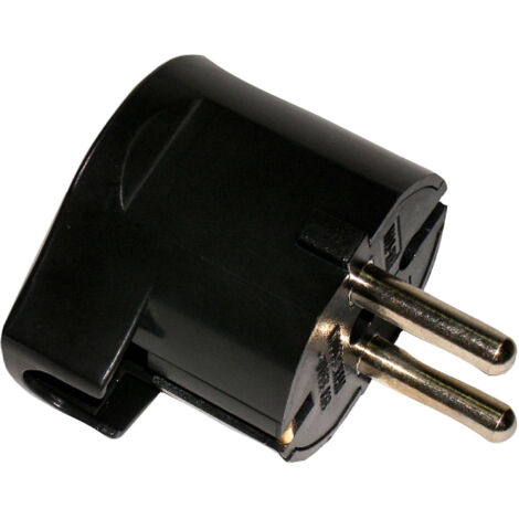 Clavija schuko negra onlex 10a lateral blíster