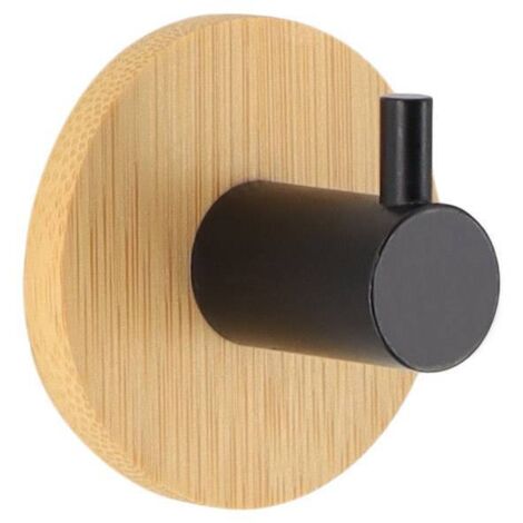 Clavija simple de bambú - negro - Tendance
