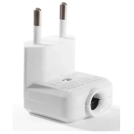 Clavija trasmueble 10A 250V blanco salida lateral Famatel 1003