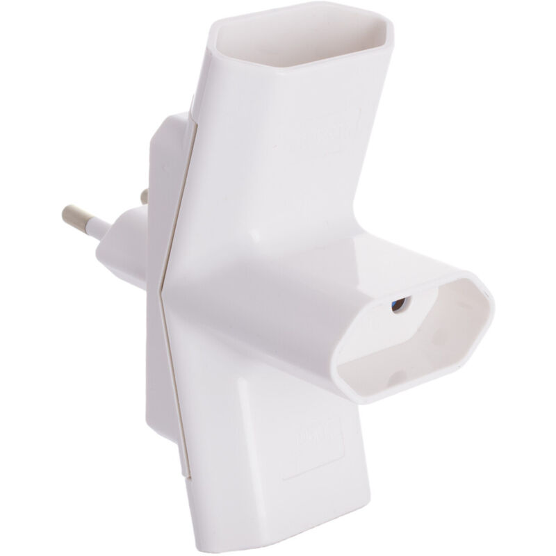 

Adaptador bipolar triple sin TTL blanco 2300W 250V 10A (Solera 15098) (Retractilado)