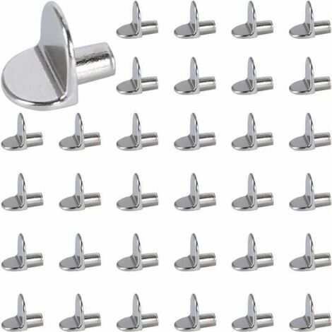 Clavijas de estante de 5 mm, clavijas de soporte de estante, pasadores de estante, pasadores de soporte de estante de acero inoxidable para bricolaje, 40 piezas