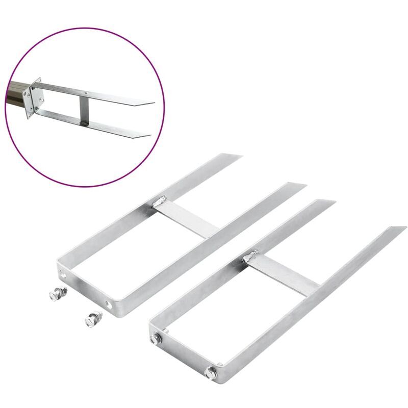

Clavijas de tierras para valla de WPC 2 unidades acero 40 cm