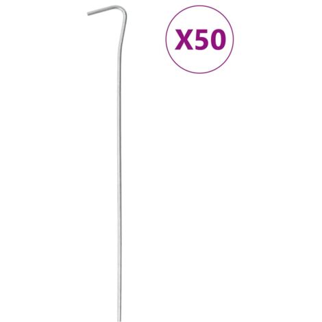 Clavijas para tienda 50 uds acero galvanizado 23 cm Ø3 mm