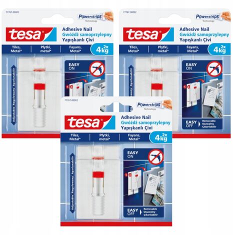 Clavo autoadhesivo ajustable TESA 4 kg x 3 paquetes