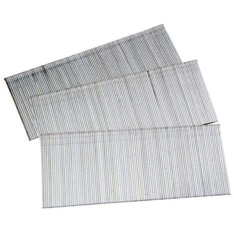 clavo brad. acero fino. en tira lineal. zincado. para clavadora neumática. pack de 5 millares largo 20mm caja 5 millares