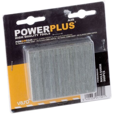 Clavo Powerplus powair0345 64 mm 500 unidades resistente óxido