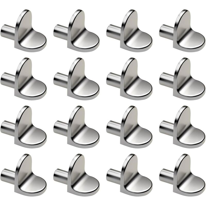 Clavos de soporte para estantes de 16 x 5 mm, soporte para estantes de pared, adecuados para muebles, armarios y alacenas.