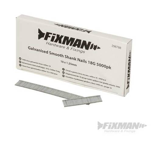 

Fixman - Clavos lisos galvanizados calibre 18, 5.000 pzas