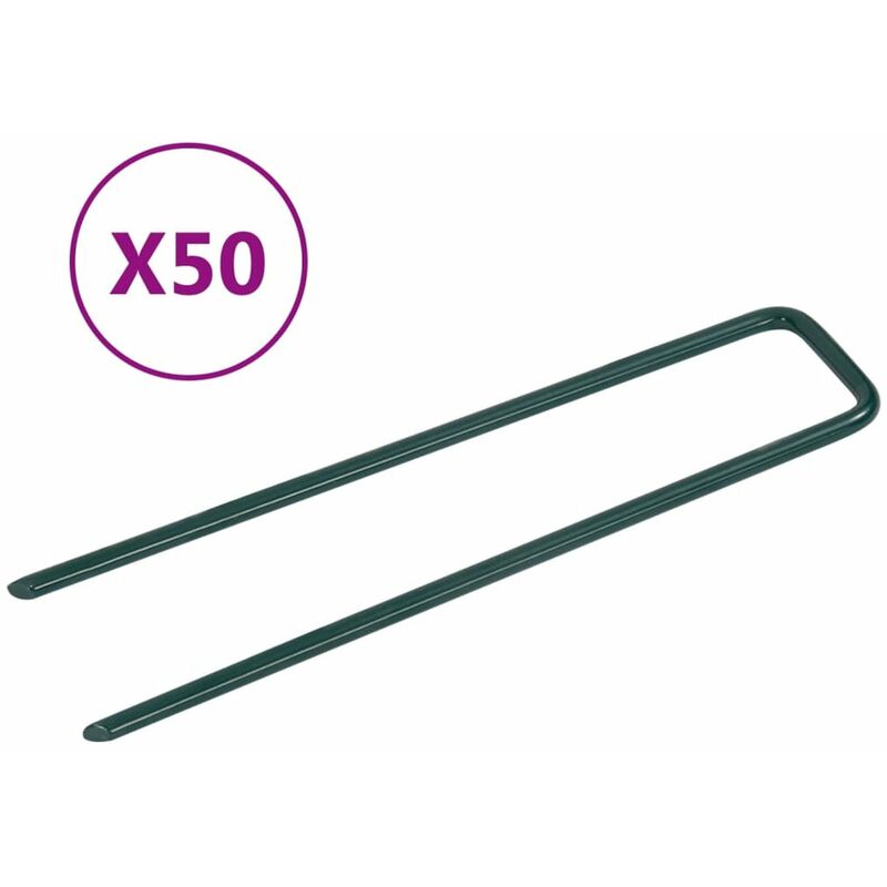 

Clavos para cesped artificial 50 piezas de hierro forma de U