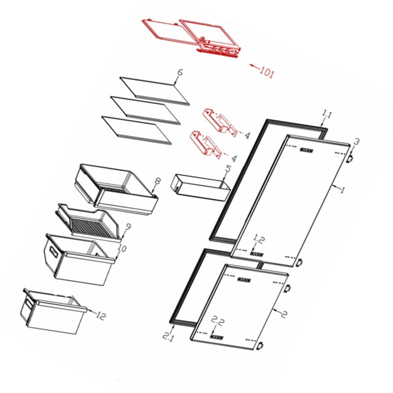 Thomson - Clayette, étagère bac à légumes (repère n°6)