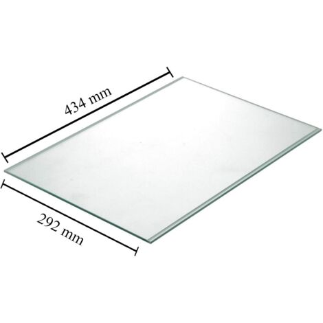 Clayette en verre 434x292x4 mm pour réfrigérateur – Compatible INDESIT, SCHOLTES, WHIRLPOOL – C00517626