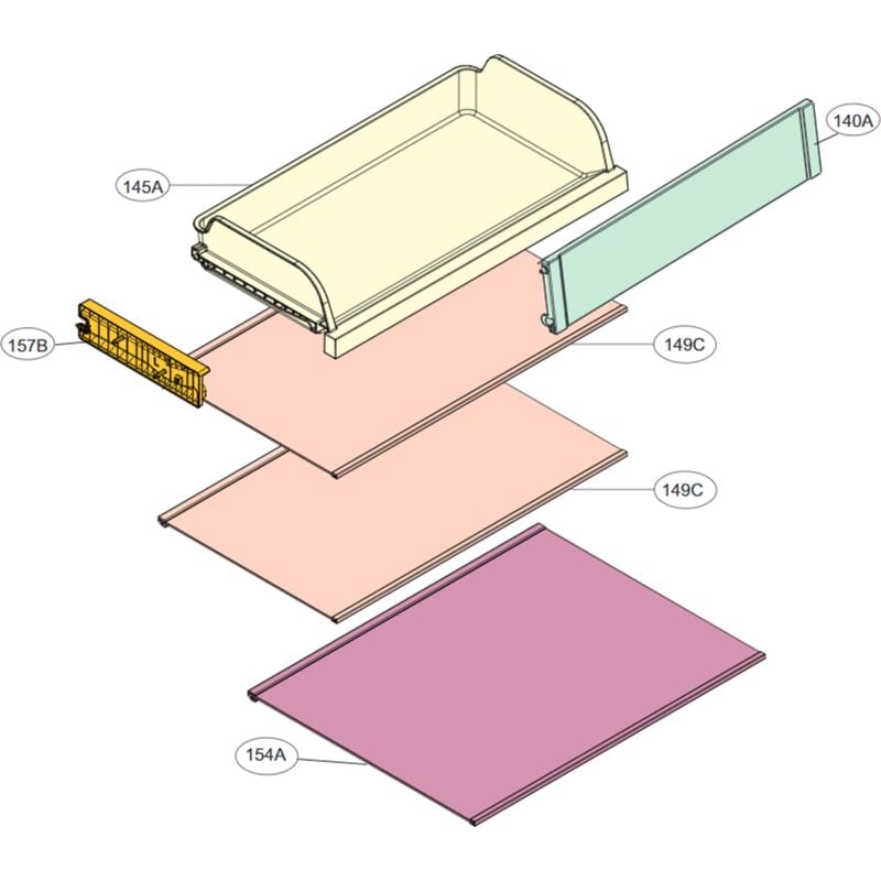 LG - Clayette en verre ( repère 149C )