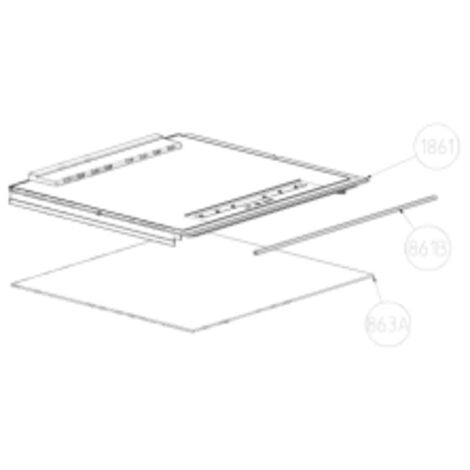 Clayette, etagere en verre 543X382 mm Refrigerateur, congelateur 5743755400 BEKO