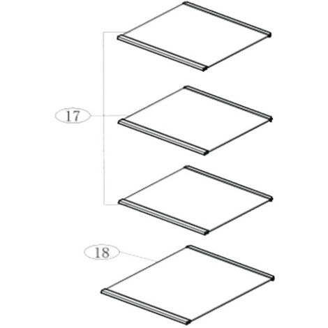 Clayette étagère partie congélateur 360X295 mm – Pièce détachée pour réfrigérateur – Compatible HAIER – Référence 18