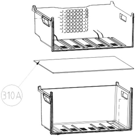 Clayette, étagère verre repère 310A (5770720800) Réfrigérateur, congélateur BEKO