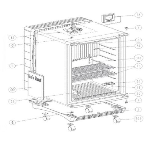 CLAYETTE HABILLAGE BLEU CLAIR pour REFRIGERATEUR -...