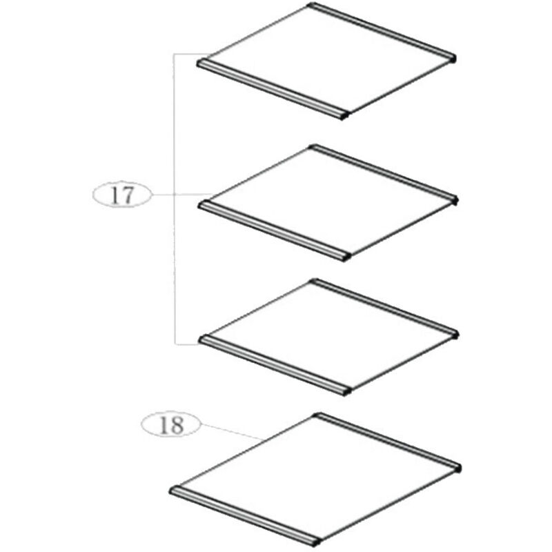 Clayette, étagère partie congélateur (repère 18) 360X295 mm