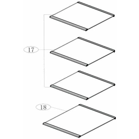 Clayette partie congélateur (repère 18) - Frigorifero, congelatore - HAIER - 4354862