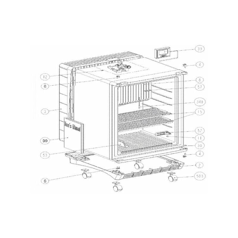 Dometic - clayette habillage bleu clair pour refrigerateur ...