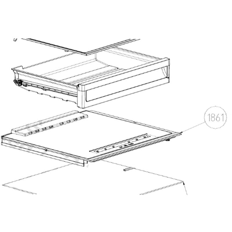 Beko - Clayette, étagère repère 1861