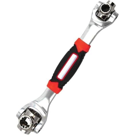 Clé à 48 en 1 outils Douille Fonctionne avec boulons à 360 ° 6 points universel meubles de voiture réparation Professionnel Multi-Douille Outils 6 Points, 12 Points, Torx(Rouge)-Fei Yu