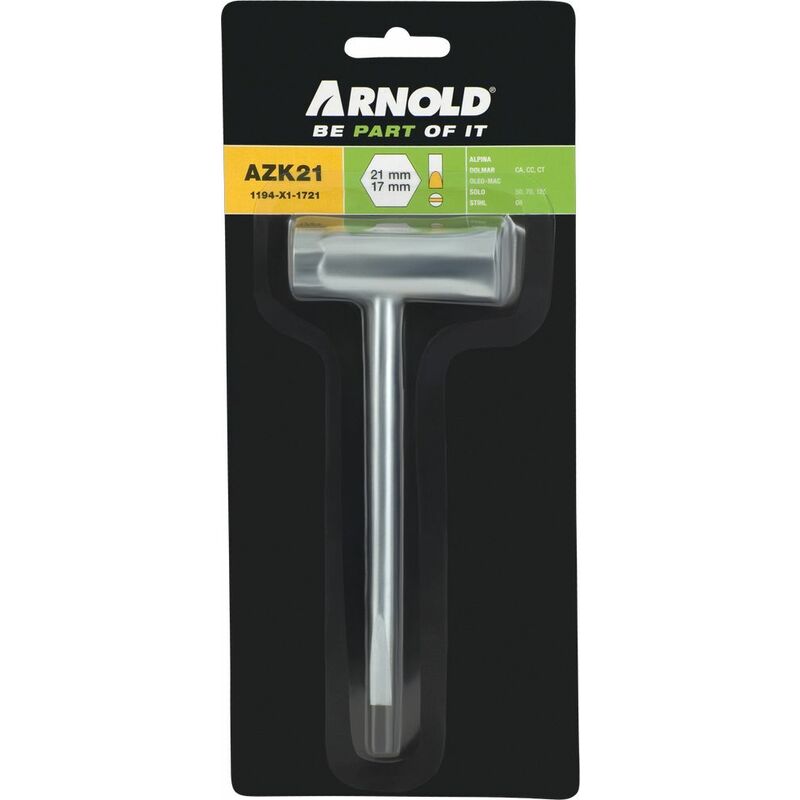 Clé à bougie d'allumage 17 × 21 × 70 mm - Arnold