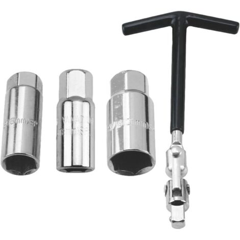 clé à Bougie d’allumage 3 Douilles 16mm 18mm 21mm Moto Outil d'enlèvementet poignée