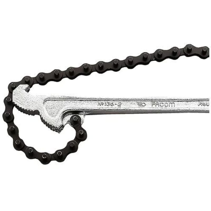 Clé de serrage Facom Ouverture 140mm, Long. 600 mm, Acier ( Prix pour 1 )