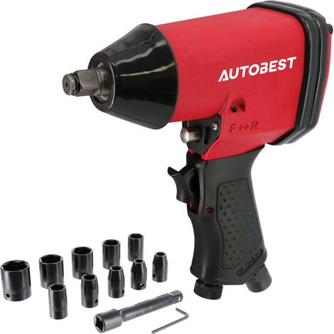 AUTOBEST Clé à choc pneumatique 300NM 1/2 - 14 Pièces