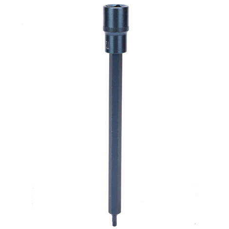 Clé à choc rapide électrique avec embout étoile S2 en acier allié, traitement bleui, format 1/2"x200mm T20 sous blister