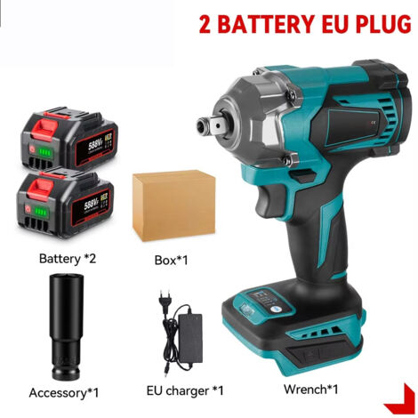 Clé à chocs 1200 Nm – 3 vitesses – Brushless – 2 accus type A – Makita – 1/2''