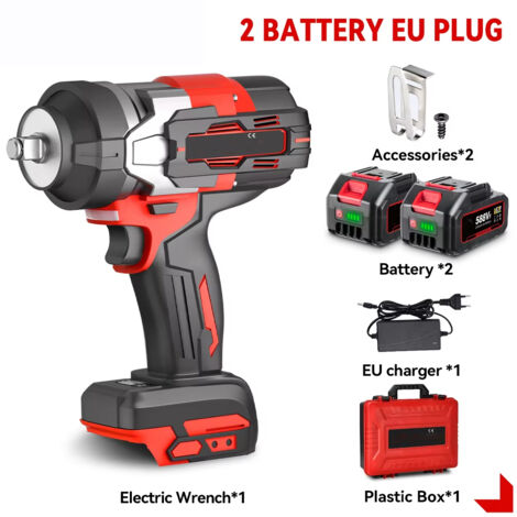 Clé à chocs haute performance – 2800 Nm – 8000 tr/min – Sans fil – Compatible Makita – Type 4