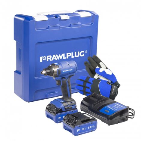 Clé à chocs RawlPlug R-PID18-XL2 18 V 2x5 0 Ah accu.