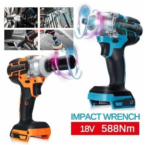 Clé à chocs sans fil électrique 18V 588Nm pour batterie Makita