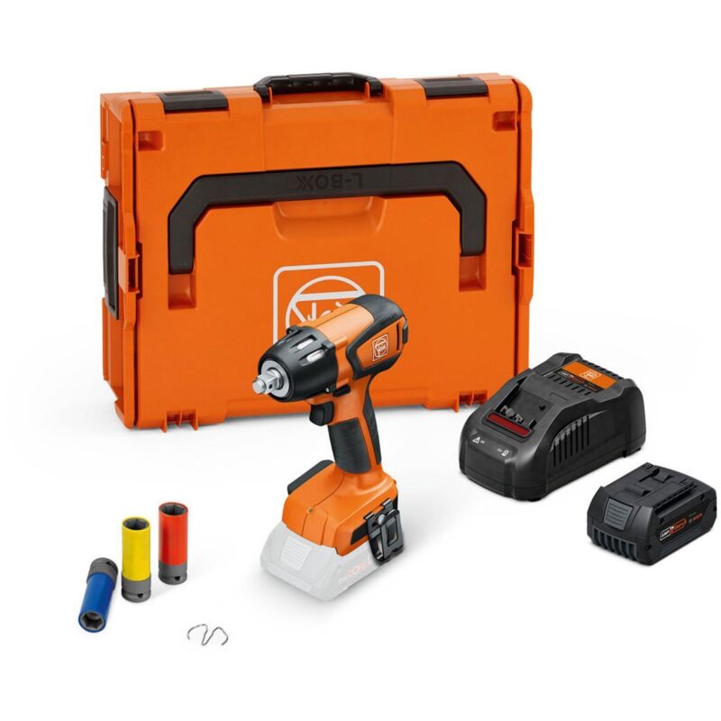 Visseuse à choc sans fil Fein en kit utilisateur ascd 18-300 W2 as Ready to-use-top Set / 1x batterie 5,0 Ah + chargeur en L-Boxx - 71151062000