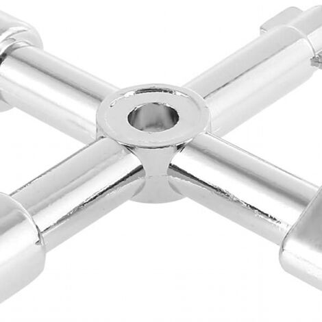 Clé à clé-électrique réservoir de gaz d'eau armoire à pharmacie déverrouiller clé croix triangle clé multifonctionnelle pratique clé (argent,1pc)