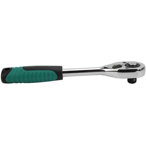 Clé à cliquet 1/2" double sens avec poignée ergonomique verte et déverrouillage rapide