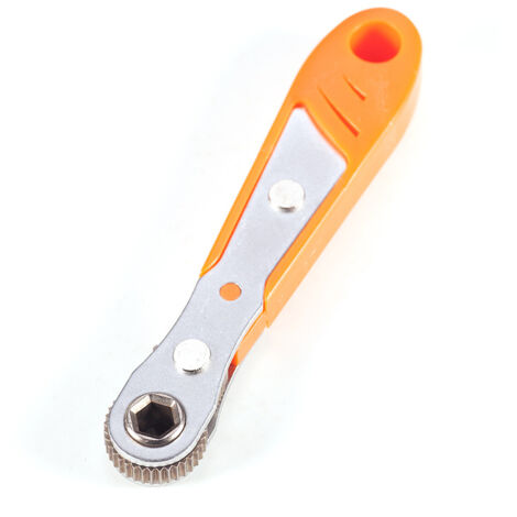 Clé à cliquet 1/4 de pouce 36 dents avec manche PVC orange, libération rapide et entraînement réversible