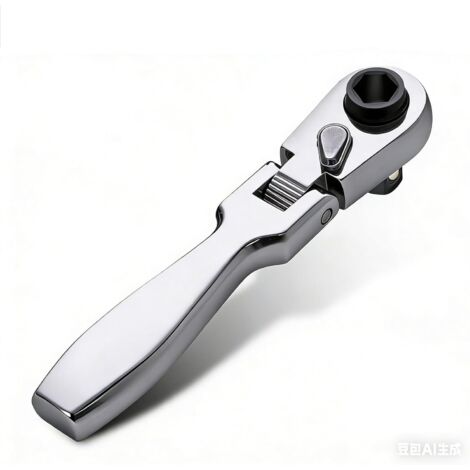 Clé à cliquet à tête flexible réglable et à dégagement rapide 72 dents, clé à cliquet 2 en 1 1/4 pouce, argent