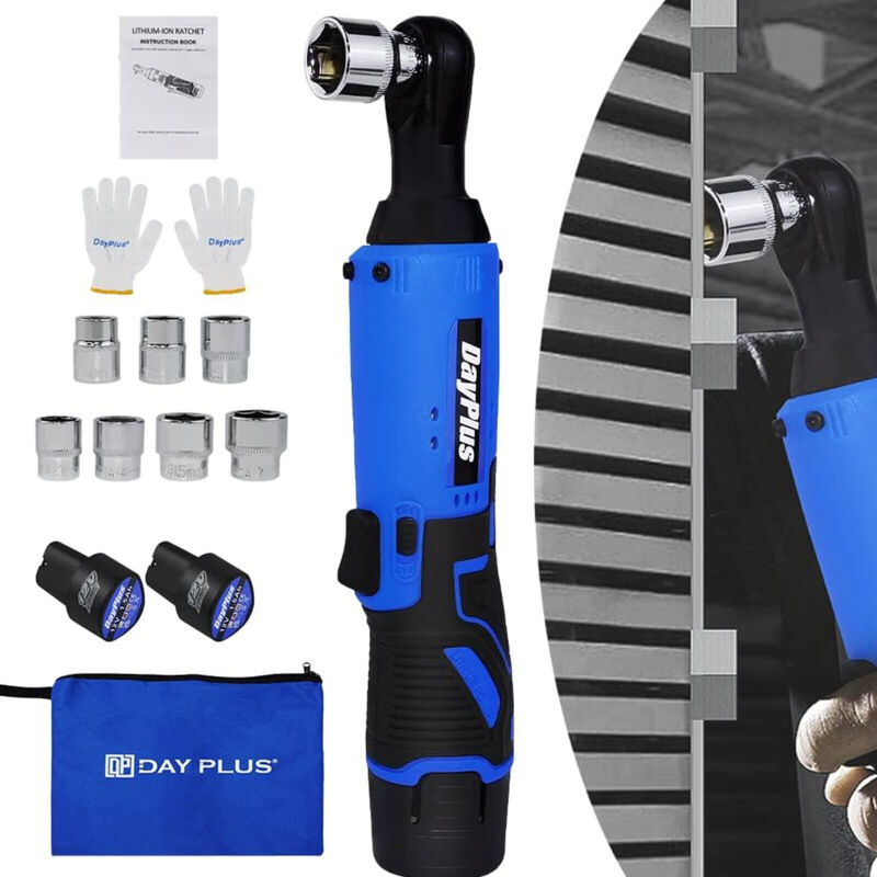 Clé à cliquet Clé à cliquet électrique 12V Kit avec 2X batteries rechargeables