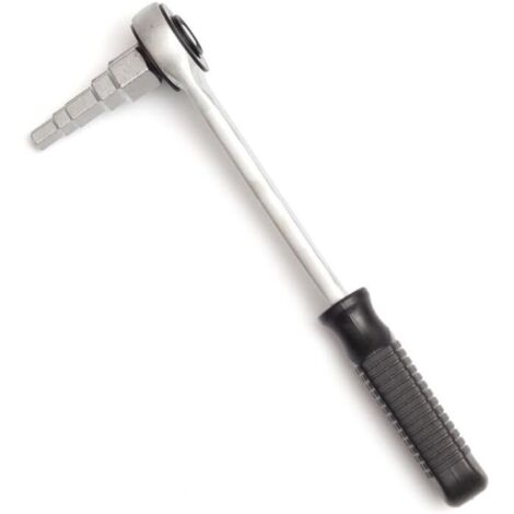Clé à Cliquet Étagée 10-21 mm, 5 Tailles Différentes, Clé de Radiateur 1/2 Pouce Carrée, Outil à Main Multi-Usage Pour Valves